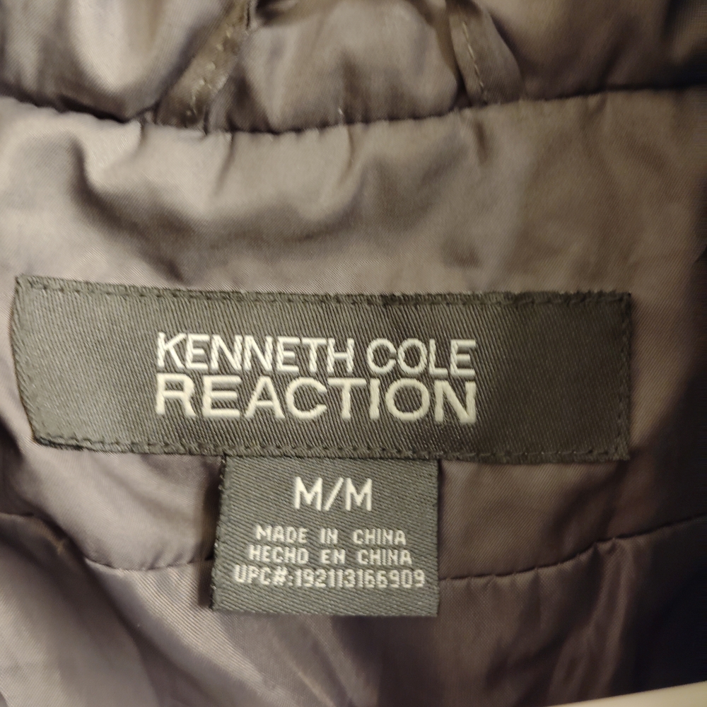 Kenneth Cole Women's Charcoal Quilted Puffer Jacket - Picture 2 of 4